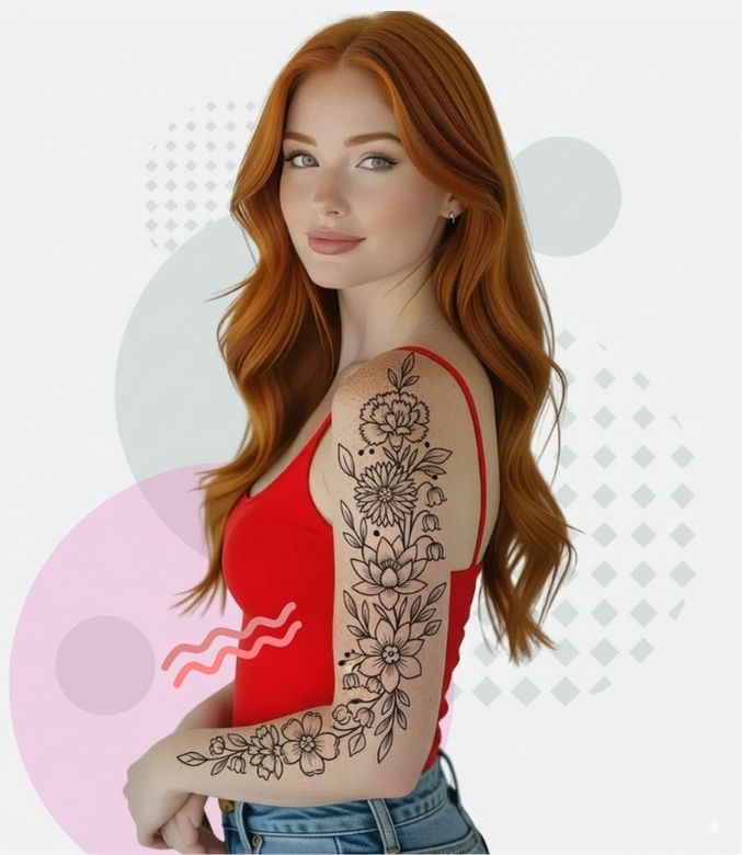 custom birth flower tattoo design service 1